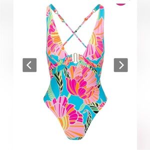 Poppy M-Wire Plunge One Piece Swimsuit